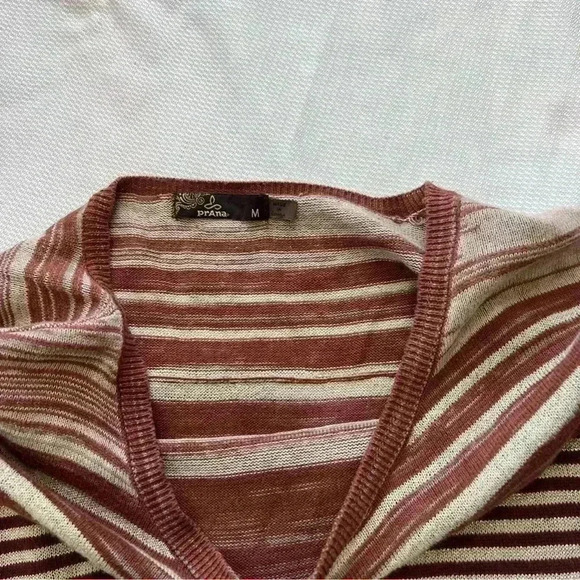 PRANA Adelaide  multicolor striped metallic‎ pullover sweater size M - Picture 5 of 8